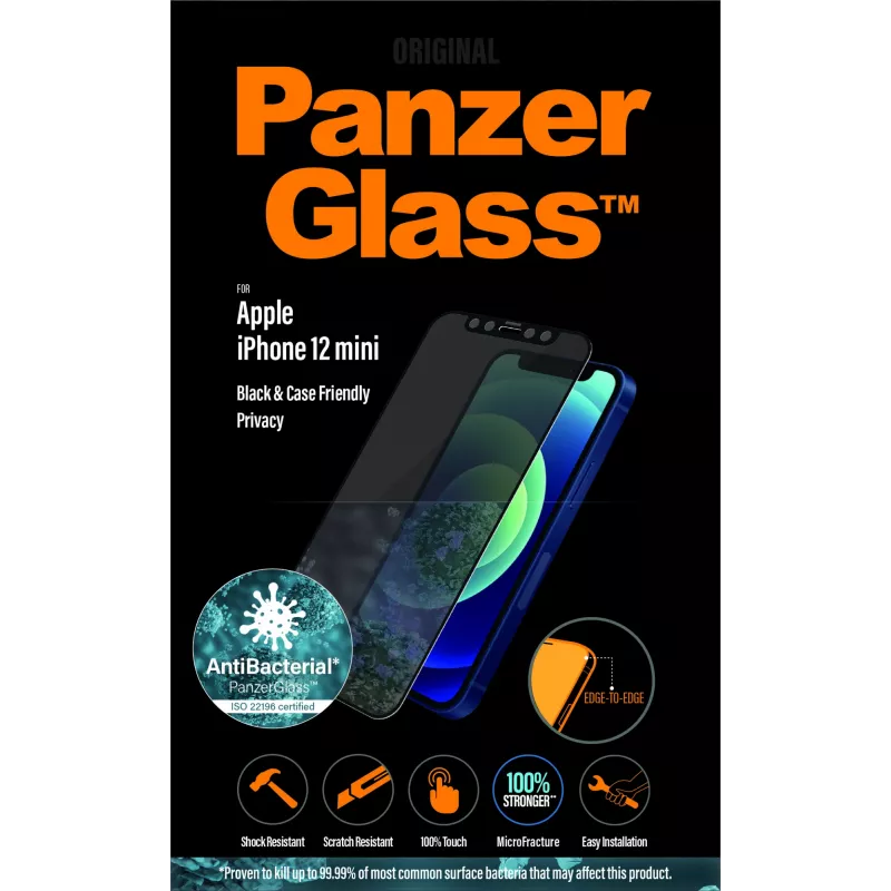PanzerGlass ® Προστατευτική μεμβράνη οθόνης από αδιάκριτα βλέμματα iPhone 12 Mini | Edge-to-Edge