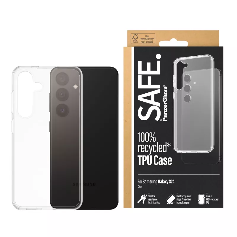 PanzerGlass SAFE. by ® Θήκη TPU Samsung Galaxy S24 | Διαφανής