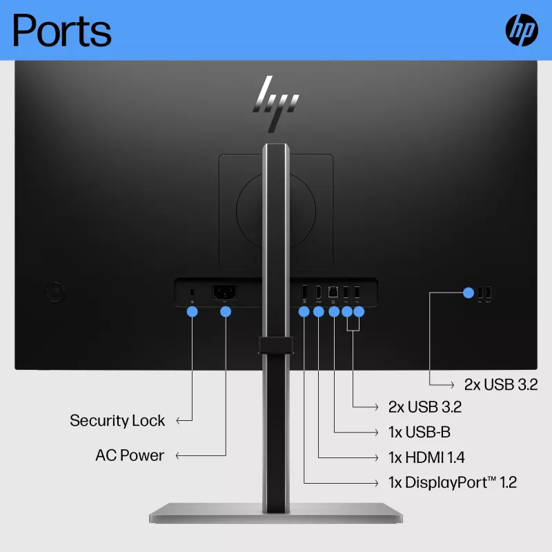 Οθόνη HP E27 G5 27 ίντσες Full HD LCD 1920 x 1080