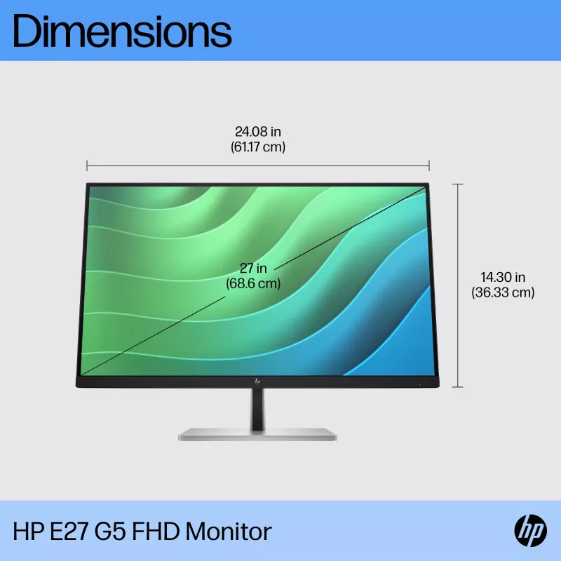 Οθόνη HP E27 G5 27 ίντσες Full HD LCD 1920 x 1080