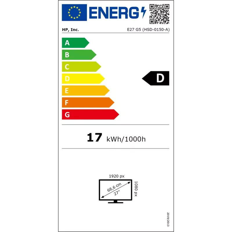 Οθόνη HP E27 G5 27 ίντσες Full HD 1920 x 1080