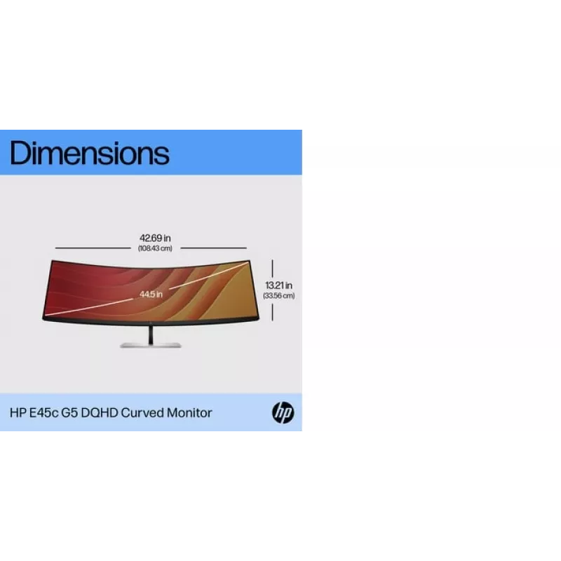Οθόνη HP E45c G5 45 ιντσών Curved οθόνη LCD ανάλυση DQHD