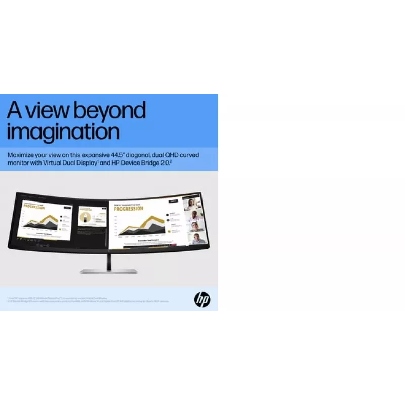 Οθόνη HP E45c G5 45 ιντσών Curved οθόνη LCD ανάλυση DQHD