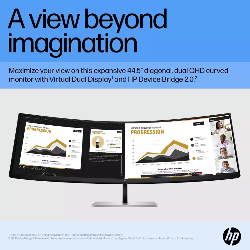 Οθόνη HP E45c G5 44,5 ιντσών Curved Dual QHD 5120 x 1440