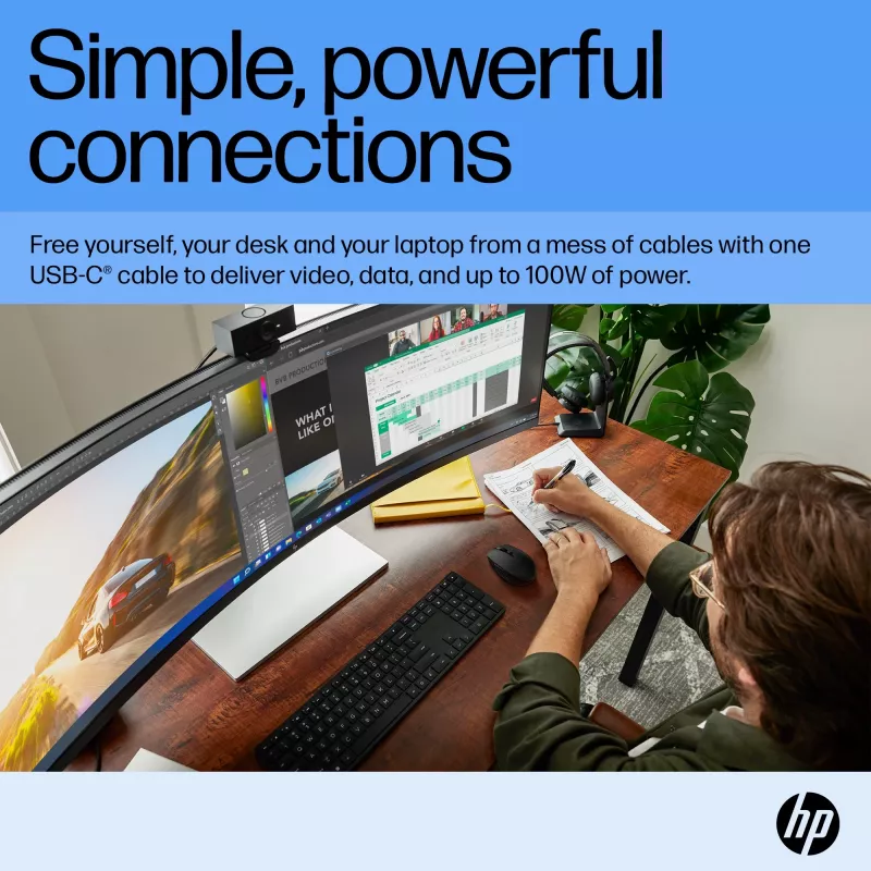 Οθόνη HP E45c G5 44,5 ιντσών Curved Dual QHD 5120 x 1440