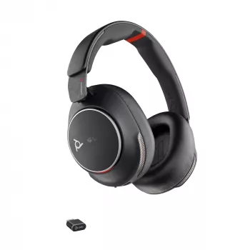 HP Poly Voyager Surround 85 UC πιστοποιημένο για Microsoft Teams USB-C ακουστικό + προσαρμογέας USB-C/A + σταθμός φόρτισης