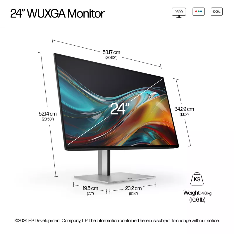 HP Series 7 Pro 24 ίντσες οθόνη WUXGA – 724pn χωρίς PVC