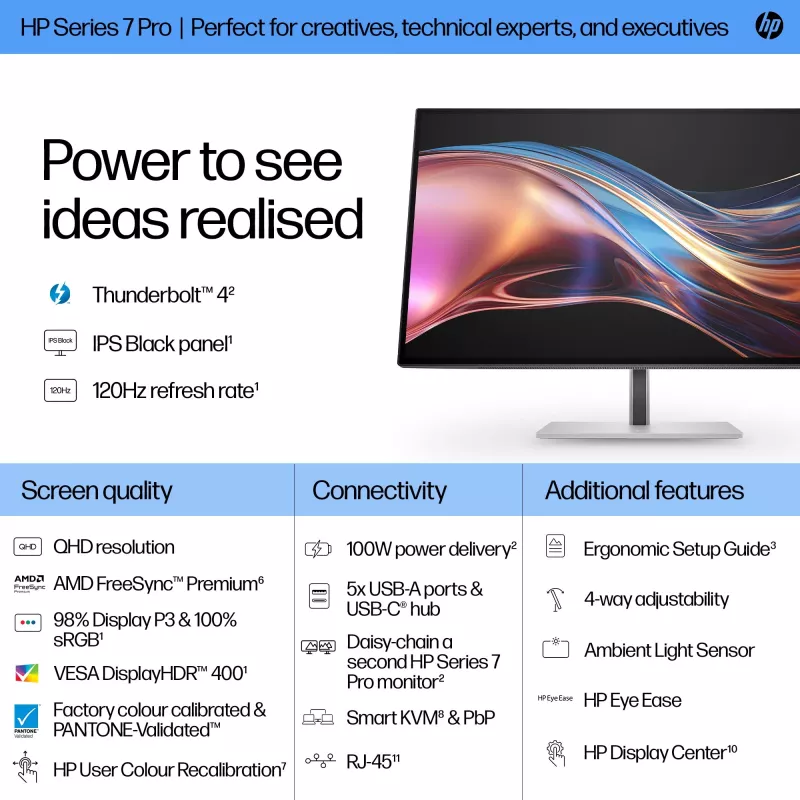Οθόνη HP Series 7 Pro 27 inch QHD Thunderbolt 4 2560 x 1440