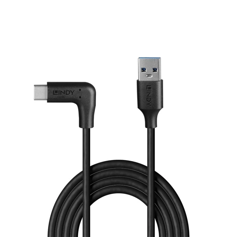 Lindy 1,5 m καλώδιο USB 3.2 Type-A σε C, 90° γωνιακό, 10 Gbit/s