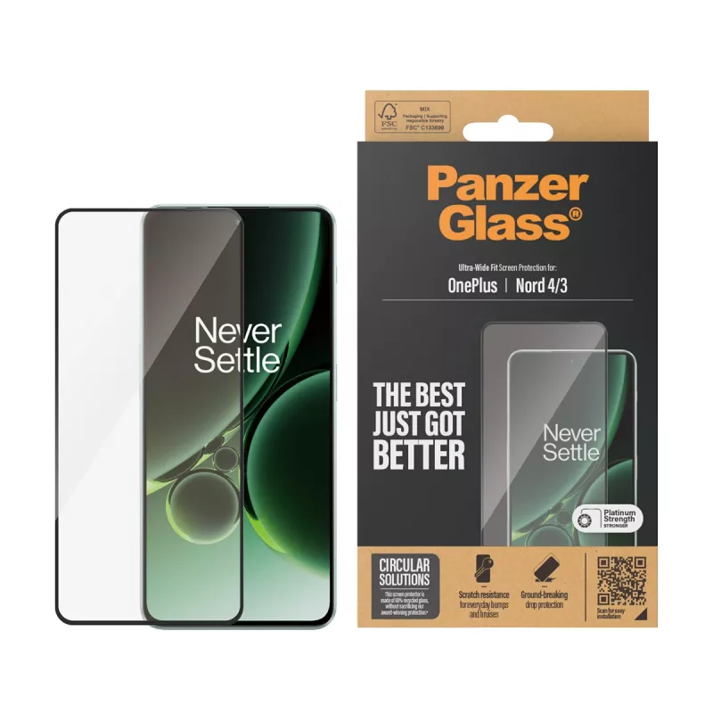 PanzerGlass® μεμβράνη προστασίας οθόνης OnePlus Nord 4 | 3 | Ultra-Wide Fit