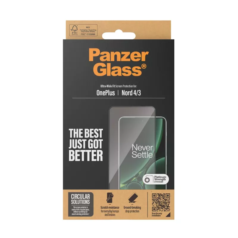 PanzerGlass® μεμβράνη προστασίας οθόνης OnePlus Nord 4 | 3 | Ultra-Wide Fit