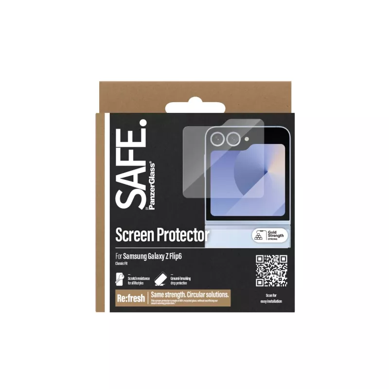 PanzerGlass SAFE. by ® προστασία οθόνης Samsung Galaxy Z Flip6 | Classic Fit