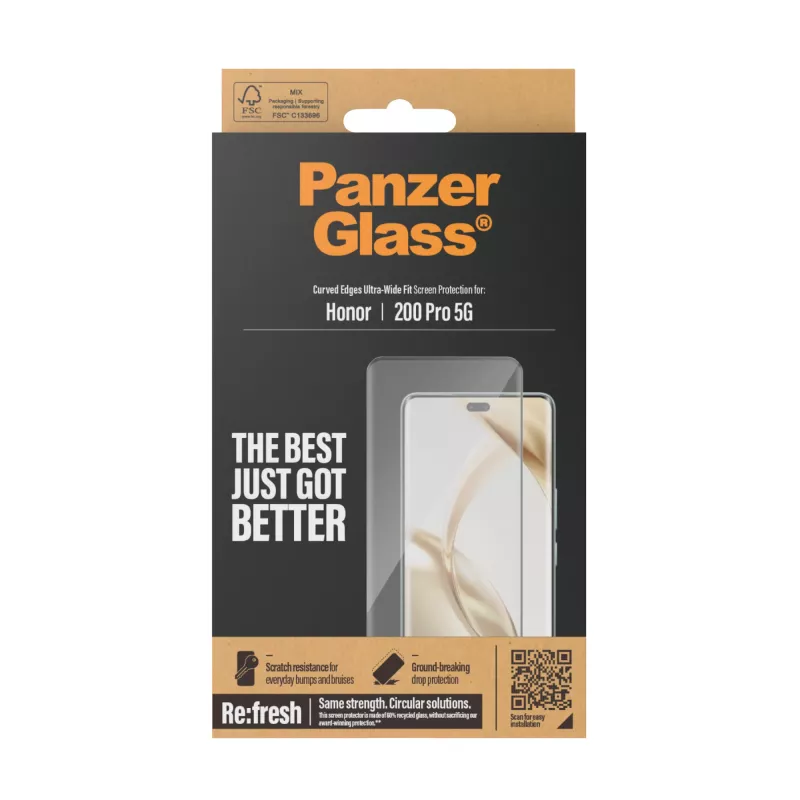 PanzerGlass ® προστασία οθόνης Honor 200 Pro 5G | Ultra-Wide Fit