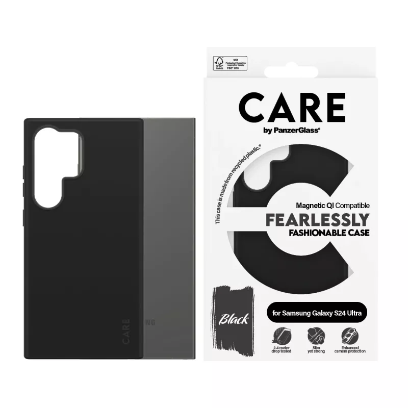 PanzerGlass CARE™ by ® Θήκη Μαύρη με Qi-συμβατή Samsung Galaxy S24 Ultra