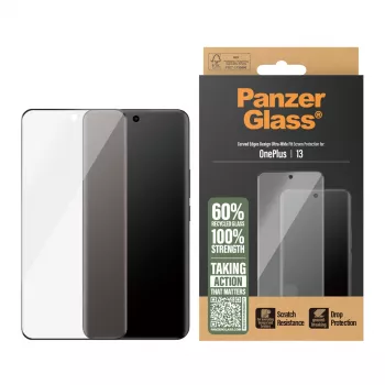 PanzerGlass Μεμβράνη προστασίας οθόνης OnePlus 13 Ultra-Wide Fit ανθεκτική σε γρατσουνιές και κραδασμούς