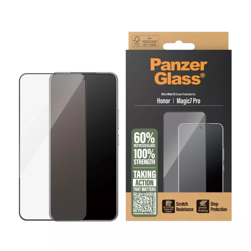 PanzerGlass ® Μεμβράνη προστασίας οθόνης Honor Magic7 Pro | Ultra-Wide Fit