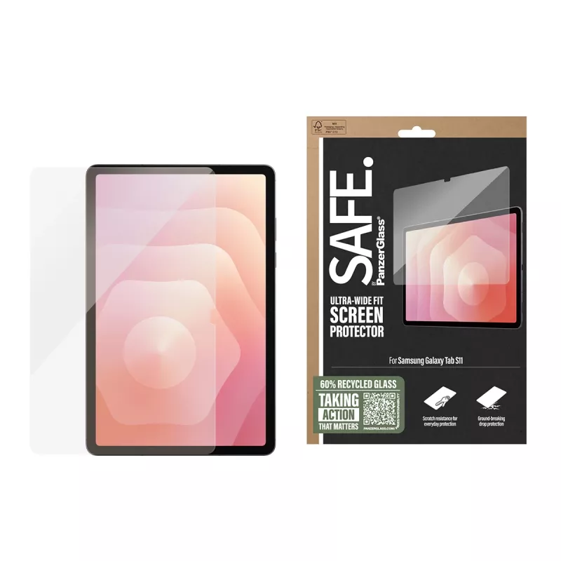 PanzerGlass SAFE. by ® Προστασία οθόνης Samsung Tab S11 | Ultra-Wide Fit