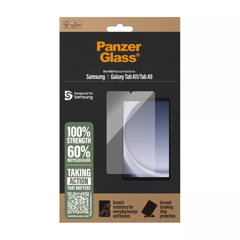 PanzerGlass® Προστασία οθόνης Samsung Galaxy Tab A11 | Tab A9 | Ultra-Wide Fit