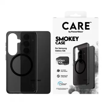 Προστατευτική θήκη PanzerGlass CARE™ Smokey Case με Μαύρο Qi για Samsung Galaxy S26