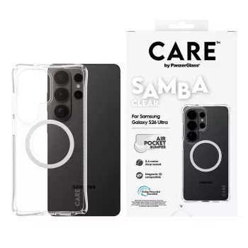 PanzerGlass CARE™ by ® Θήκη Samba διαφανής με λευκό Qi Samsung Galaxy S26 Ultra