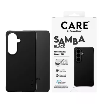 PanzerGlass CARE™ by ® Θήκη Samba μαύρη με Qi Samsung Galaxy S26