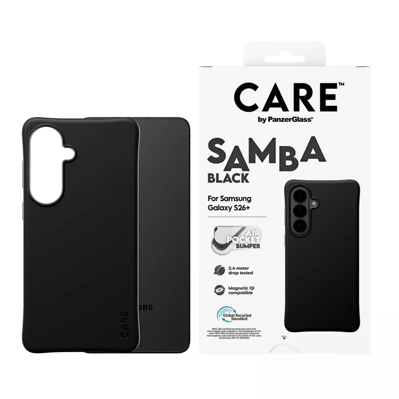 PanzerGlass CARE™ by ® Θήκη Samba μαύρη με Qi Samsung Galaxy S26+