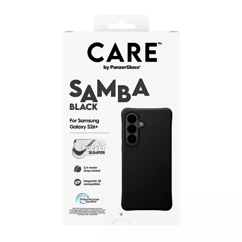 PanzerGlass CARE™ by ® Θήκη Samba μαύρη με Qi Samsung Galaxy S26+