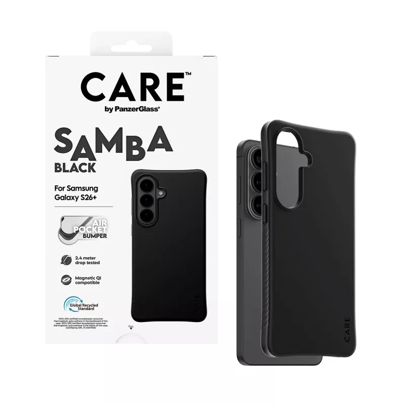 PanzerGlass CARE™ by ® Θήκη Samba μαύρη με Qi Samsung Galaxy S26+