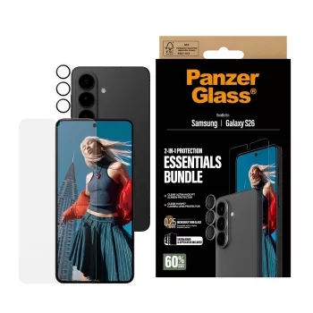 Πακέτο προστασίας οθόνης PanzerGlass για Samsung Galaxy S26 — Hoops 2-in-1 Ultra-Wide Fit, σκληρυμένο γυαλί + στρώσεις PET/σιλικόνης