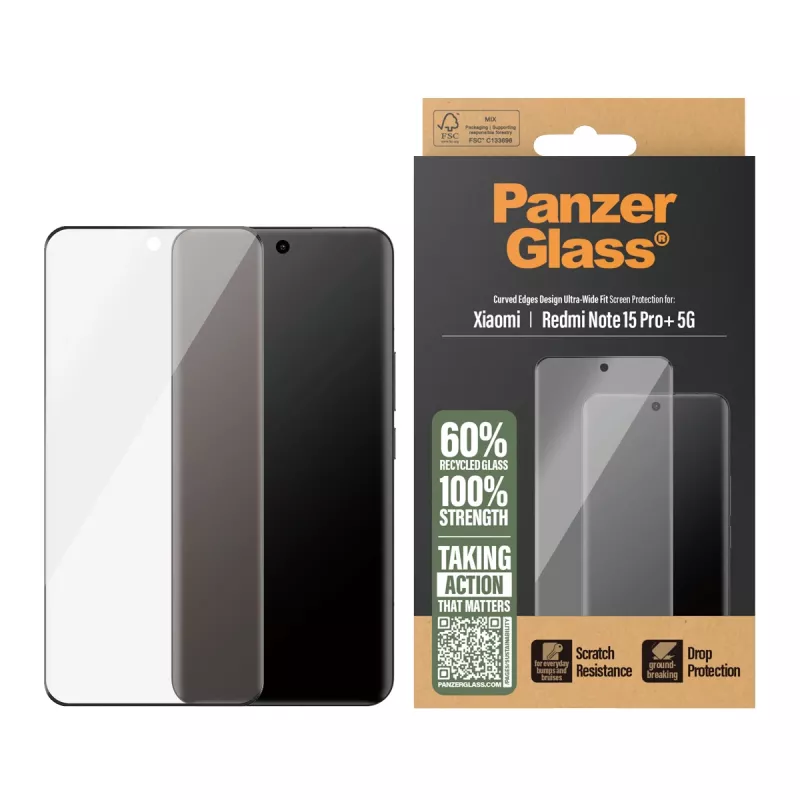 Προστασία οθόνης PanzerGlass® Xiaomi Redmi Note 15 Pro+ 5G | Ultra-Wide Fit