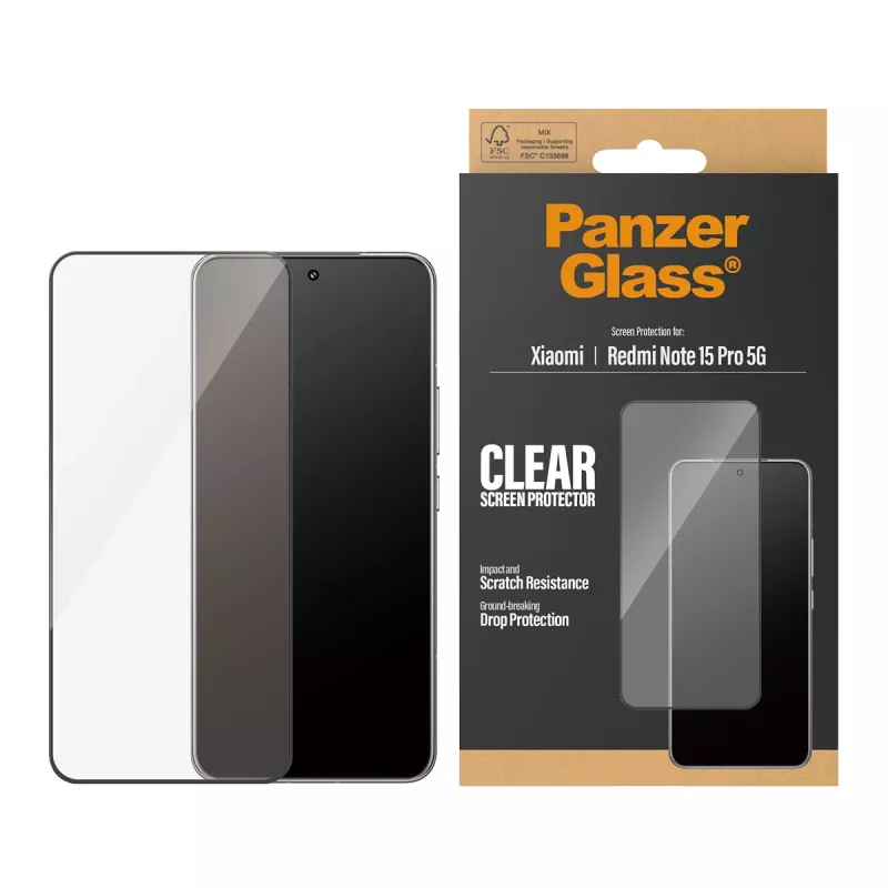 Προστασία οθόνης PanzerGlass ® Xiaomi Redmi Note 15 Pro 5G | Ultra-Wide Fit