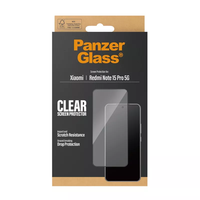 Προστασία οθόνης PanzerGlass ® Xiaomi Redmi Note 15 Pro 5G | Ultra-Wide Fit