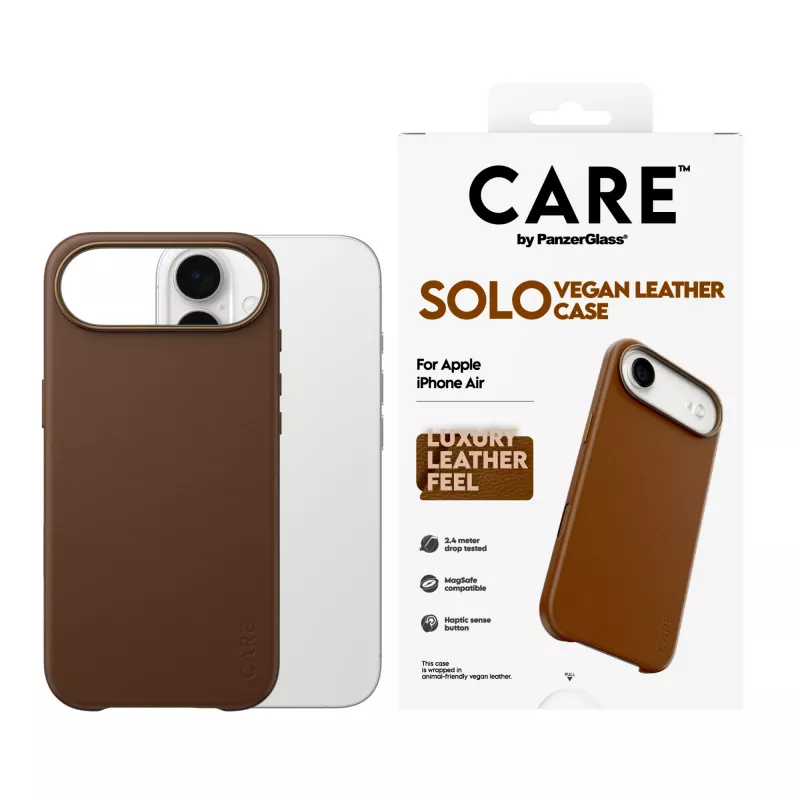 Θήκη PanzerGlass CARE Solo για Apple iPhone Air, καφέ, θήκη