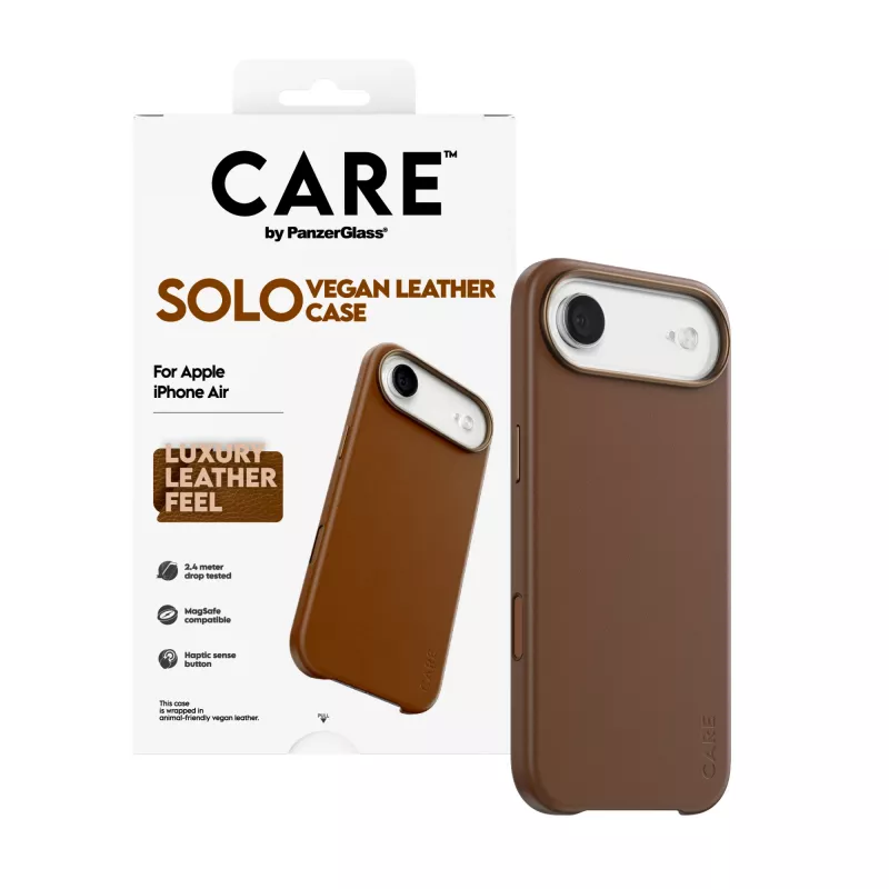 Θήκη PanzerGlass CARE Solo για Apple iPhone Air, καφέ, θήκη