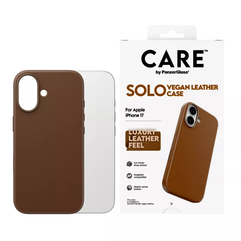 Θήκη προστασίας PanzerGlass CARE Solo για iPhone 17, καφέ
