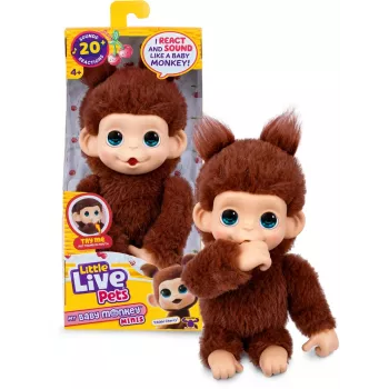 Moose Toys Little Live Pets My Baby Monkey 'Chikki Cherry', αγόρι/κορίτσι, 2 έτος(-η), με ήχο