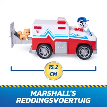 PAW Patrol: Search & Rescue, Marshall Rescue Responder όχημα με 2 φιγούρες, φορτηγό παιχνίδι με λειτουργία επαναφοράς, παιχνίδι για αγόρια & κορίτσια από 3 ετών