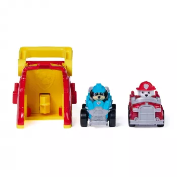 PAW Patrol Marshall Pup Squad Launchers με όχημα Rex συσκευασία 2 τεμ., παιδικό παιχνίδι για αγόρια και κορίτσια από 3 ετών