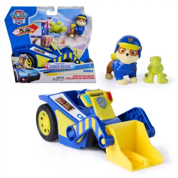 PAW Patrol: Search & Rescue, Rubble Rescue Bulldozer όχημα με 2 φιγούρες, παιχνίδι αυτοκινήτου με λειτουργία επαναφοράς, παιδικό παιχνίδι για αγόρια & κορίτσια από 3 ετών
