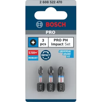 Σετ μυτών κατσαβιδιού Bosch Phillips 3 τεμ. 2608522470