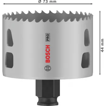 Bosch PRO Multi Material PC Plus, 44/73 mm, μεμονωμένο, τρυπάνι, γυψοσανίδα, μέταλλο, μη σιδηρούχο μέταλλο, πλαστικό, μαλακό ξύλο, μαύρο, γκρι, χάλυβας κοβαλτίου, ταχυχάλυβας κράματος κοβαλτίου (HSS-Co)