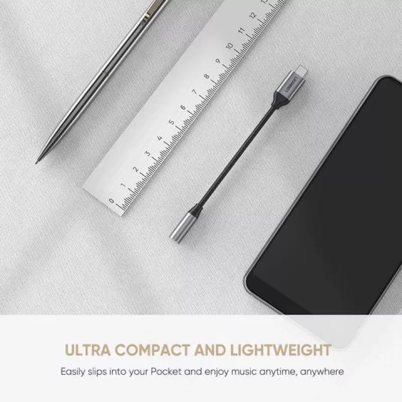 Καλώδιο κινητού τηλεφώνου Ugreen 30632 USB-C σε 3,5 mm μαύρο