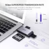 Αναγνώστης καρτών UGREEN 50541 USB 3.2 Gen 1 (3.1 Gen 1) — CF, SD, MicroSD, Memory Stick, χάλυβας, 5000 Mbit/s