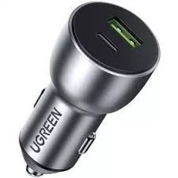 Ugreen 60980 Φορτιστής για φορητές συσκευές Universal Ασημί Αναπτήρας ταχυφόρτιση αυτοκινήτου