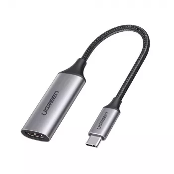 Ugreen 70444 Προσαρμογέας καλωδίου βίντεο HDMI Type A (Standard) USB Type-C Αλουμίνιο, Μαύρο