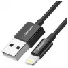 Ugreen 80823 US155 Καλώδιο κινητού Μαύρο 2 m USB A Lightning