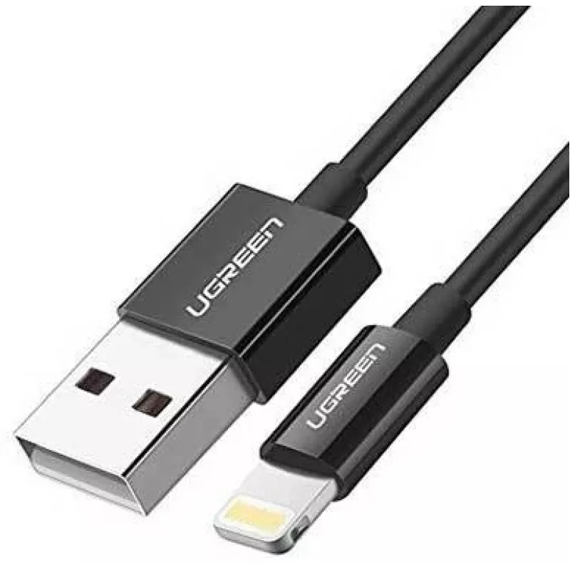 Ugreen 80823 US155 Καλώδιο κινητού Μαύρο 2 m USB A Lightning
