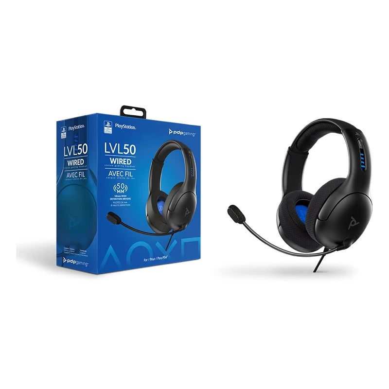 PDP LVL50 Headset Ενσύρματο Headband Gaming μαύρο, γκρι