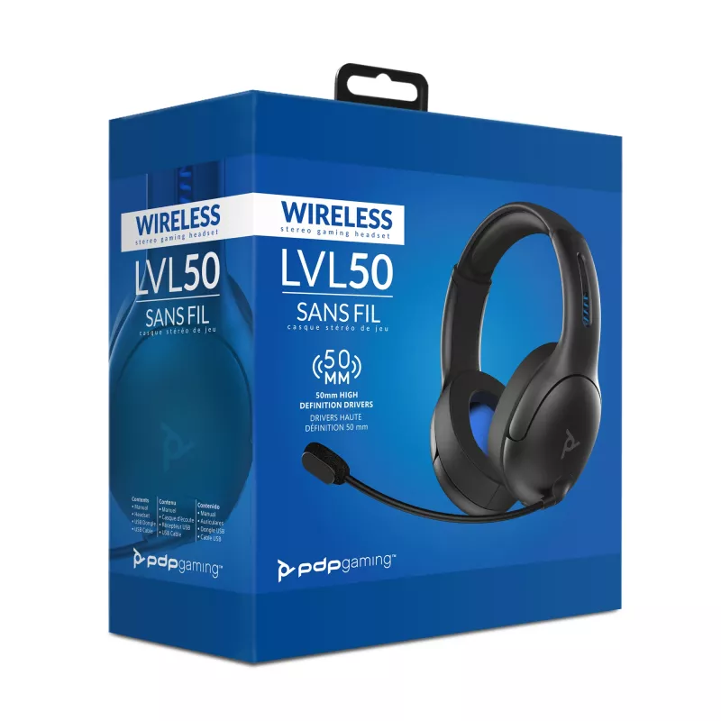 PDP LVL50 Headset Ασύρματο Headband Gaming μαύρο