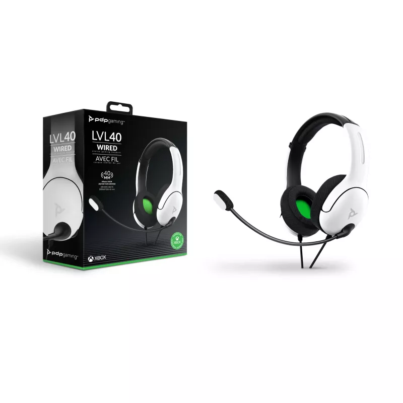 PDP LVL40 Headset Ενσύρματο Headband Gaming λευκό